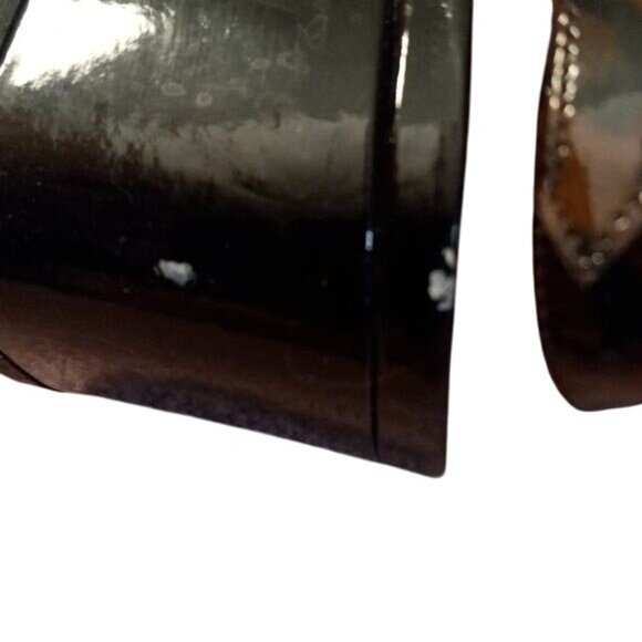 Salvatore Ferragamo C40 8 B Italy Leopard Print Patent Leather Slingback Heels - Picture 6 of 9